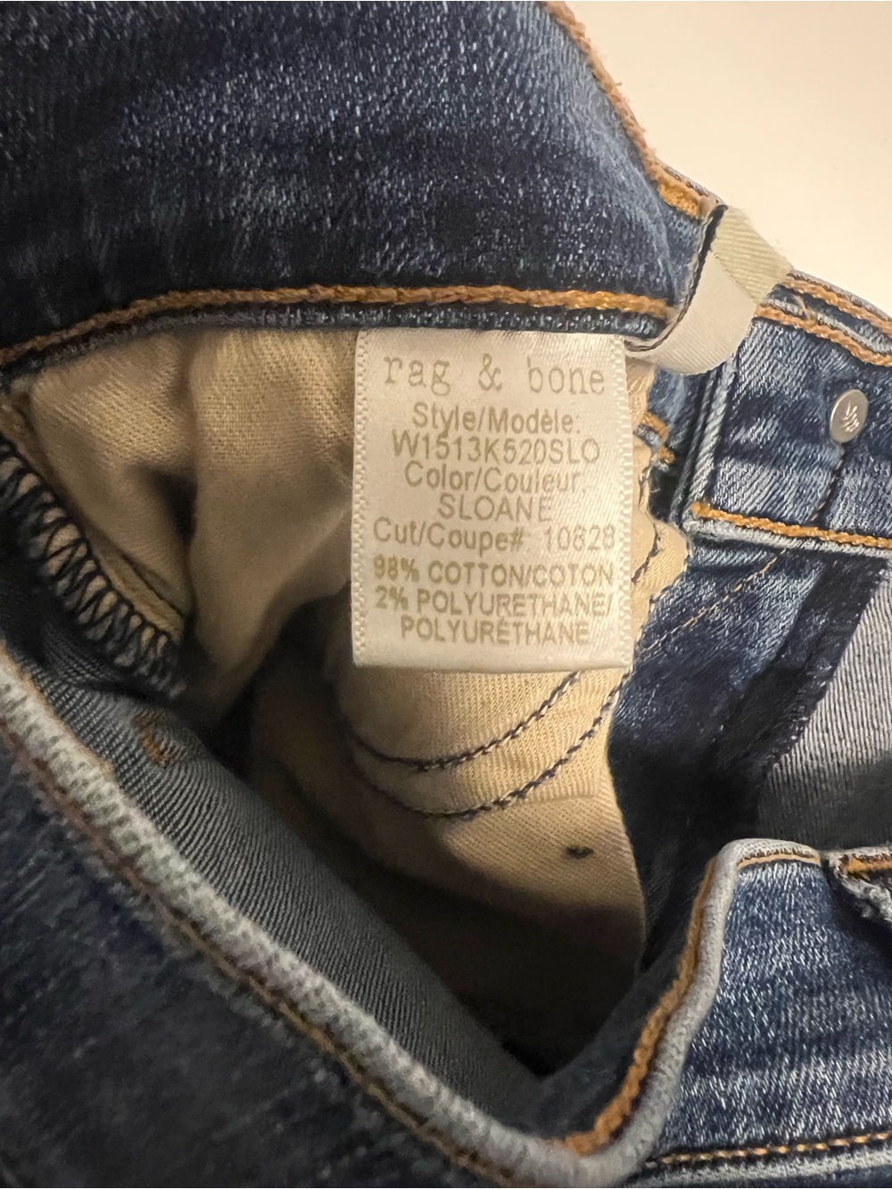 rag & bone Women's Skinny Jeans in Medium Blue Wash - Picture 3 of 10